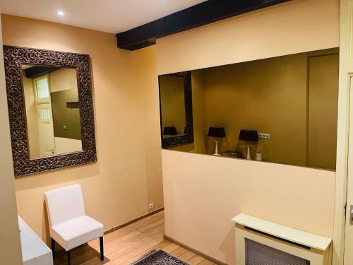 Living room with canal view